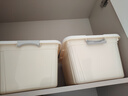京东物流 大容量收纳箱收纳家用衣服加厚塑料储物整理箱衣物收纳 奶油色3件套（小+中+大） 实拍图