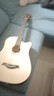 维卡斯（WEIKASI）民谣吉他初学者木吉他单板新手入门练习琴guitar吉它学生男女乐器 38英寸原木色+礼包【初学推荐】 实拍图