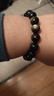 石玥珠宝精品12mm金眼天然黑曜石手串本命年转运珠水晶手链男女士款礼物 实拍图