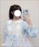 唐努乌（Tang Nu wu）洛丽塔秋冬连衣裙玻璃乐园OPLolita可爱公主连衣裙正礼物 浅蓝OP+飞机盒 S 【65-90斤】 实拍图