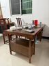 赣荣实木原木大板茶桌椅组合一桌五椅新中式简约茶几办公室家用泡茶台 抽屉款石盘大板1围椅4月牙椅 1.6米新中式四抽屉款 实拍图