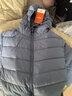 鸭鸭（YAYA）佟丽娅同款轻薄羽绒服女新款秋冬季休闲短款连帽轻便韩版排骨外套 雾霾蓝 2XL 实拍图