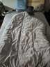 南极人（Nanjiren）可拆洗牛奶绒被子冬季加厚棉被冬季被子秋冬被子褥子全套一整套 可拆洗黑金浅灰【被套+被芯】 150x200cm【裸睡速热保暖7斤】 实拍图