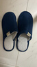回力棉拖鞋男女士加绒秋冬季室内防臭滑保暖棉拖鞋HL0006蓝色42-43码 实拍图