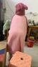 红豆居家（Hodohome）儿童睡衣女童冬季法兰绒保暖家居服女孩加绒加厚睡袍浴袍700粉165 实拍图