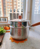 双枪奶锅 316L加厚不锈钢婴儿宝宝辅食小奶锅汤锅蒸煮一体带蒸笼 20cm 实拍图