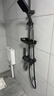 库沐斯（KMSH）德国卫浴枪灰航母恒温淋浴花洒三件套装精铜四档淋浴增压洗澡喷头 枪灰色【恒温】花洒-智能控温 实拍图