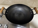 京东京造 炒锅 无涂层铸铁圆底双耳东北铁锅炖锅干锅油炸  带盖34cm  实拍图