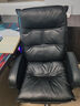 英斯迪尔（INSDEA）家用老板椅舒适久坐办公椅电脑椅可躺靠背椅书房书桌商务沙发座椅 黑色+脚踏-纳米皮【高弹海绵】 钢制脚 实拍图