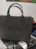 【超大容量】ins毛毡包手提袋大容量拎包印花收纳袋毛毡手提袋 深灰色 大包 【40*30*13】 实拍图