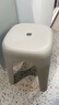 禧天龙塑料凳子方凳高凳加厚耐磨家用餐椅浴室凳节节高凳 冰河灰 1个装 实拍图