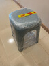 禧天龙大承重坚固防滑塑料凳子 换鞋方凳浴室凳 耐磨椅子 中凳 石青 实拍图