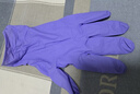 乌斯京丁晴手套 100只/盒大码一次性手套丁腈厨房食品级紫色橡胶手套 实拍图