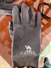 骆驼（CAMEL）触屏手套男防滑加绒保暖户外运动薄款手套冬季女 A1W3GZ103碳灰 M 实拍图