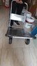 【全网热销】钢板小推车快递推车搬运手推车买菜小拉车拖车平板车 钢板73*48带把套【6寸静音烽火轮】免安装 实拍图