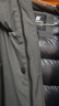 君羽反季羽绒服男中长商务款鹅绒服800高蓬白鹅绒连帽羽绒大衣 曜石灰 【800蓬白鹅绒】 L （推荐146-160斤） 实拍图