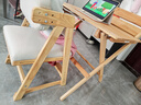 爱果乐（IGROW）儿童学习椅可升降进口实木座椅宝宝小学生椅写字椅儿童成长椅 甄橡椅（进口橡胶木+科技布）灰 实拍图