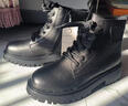 达芙妮女士马丁靴牛皮英伦风洋气小短靴冬季加绒皮靴雪地棉鞋子 实拍图