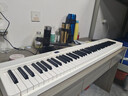 特伦斯折叠钢琴88键便携式电钢琴成人儿童电子琴重力度键盘V30pro钢琴 时尚白+专用琴包 实拍图