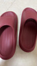 朴西新款EVA踩屎感厚底拖鞋女士居家室内情侣拖鞋男 安哥拉红 39-40 实拍图