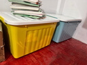 SPACEXPERT 衣物收纳箱特大号塑料整理箱车载储物箱80L黄色 1个装 带轮 实拍图