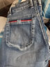 耐佐牛仔裤男修身小脚直筒休闲裤子男士潮流百搭水洗牛仔长裤青年男装 004浅蓝 27 码-2尺 实拍图