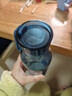 乐扣乐扣（LOCK&LOCK）夏季运动水杯简约塑料杯户外便携水壶男女学生杯子蓝色750ML 实拍图