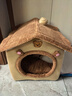 阿柴与猫封闭式猫窝大房子小型犬狗窝睡觉猫狗屋可拆洗四季通用宠物窝 实拍图