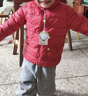 嘟嘟家儿童羽绒服抗寒过年冬装男童外套保暖冬季女童新年衣服 红色 110 实拍图