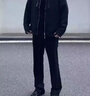 举风怪兽实验室柳叶弯刀牛仔裤男款胖子大码腿粗屁股大直筒微喇叭裤子 黑色（升级款） 【高品质】 2XL 建议145-160斤收藏加购优先 实拍图