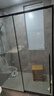 九牧（JOMOO）【定制】浴室玻璃隔断一字卫生间厕所干湿分离移门淋浴房浴屏E19 雅黑光玻 【阻尼缓冲】1.5-1.59（高1.9m） 实拍图
