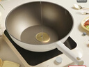 炊大皇 炒锅 麦饭石色不粘锅多功能少油烟炒菜锅平底28cm 电磁炉通用 实拍图