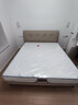 全友家居 奶油风头层牛皮茉伊真皮床头软包靠背卧室家用1.8米双人大床 实拍图