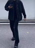 举风怪兽实验室柳叶弯刀牛仔裤男款胖子大码腿粗屁股大直筒微喇叭裤子 黑色（升级款） 【高品质】 2XL 建议145-160斤收藏加购优先 实拍图