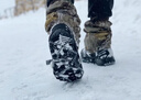 哥尔姆冰爪防滑鞋套 户外雪地 钢冰爪登山鞋 钉滑雪 黑色L码11齿 实拍图