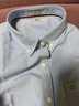 罗蒙（ROMON）纯棉牛津纺长袖衬衫男士休闲保暖上衣秋冬款中青年商务加厚衬衣男 1021灰色 40 实拍图