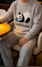 蕉内绒绒520H男士睡衣半边绒圆领家居服套装情侣款加绒加厚秋冬季保暖 实拍图