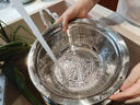 双枪304食品级不锈钢盆筛两件套厨房铁盆洗菜盆和面盆沥水篮 实拍图