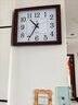 北极星（POLARIS）挂钟客厅钟表简约静音时钟时尚石英钟现代办公室挂表43*35cm木纹 实拍图