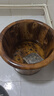 川柏香实木泡脚桶木桶洗脚盆木桶家用足浴桶泡脚木质香柏木碳化木制脚盆 26cm 【高温碳化穴位按摩】+艾草60包 实拍图