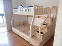 圣伯顿【免费安装】儿童上下床实木高低床双层床上下铺床两层木床子母床 梯柜+书架+双抽+床垫 上130下150 实拍图