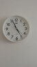 康巴丝（Compas）挂钟客厅静音走时简约石英钟表挂墙时钟 c2855 白色 26cm直径 实拍图