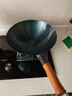 荣事达（Royalstar）章丘手工锻打铁锅圆底老式炒锅无涂层不粘炒菜锅燃气灶无盖34cm 实拍图