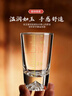 青苹果加厚水晶玻璃白酒杯二两杯6只装 手握江山 带描金2两刻度观山杯 实拍图