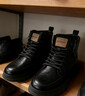 海澜之家HLA马丁靴男士休闲鞋秋冬工装鞋子男HAAGZM4AB70567 黑色加绒41 实拍图