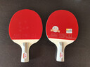 双鱼乒乓球拍直拍双拍对拍套装 4D四星成品拍 2只装赠6球 实拍图
