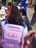 第九城V.NINE 书包小学生男孩女生护脊减负儿童书包背包1-3年级蝴蝶结双肩书包  VD1BV32962J 香糯紫色中号 实拍图