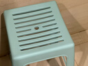 禧天龙方凳高凳塑料凳加厚耐磨家用餐椅凳子镂空浴室凳 北欧蓝 1个装 实拍图