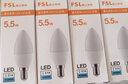 FSL佛山照明LED尖泡水晶灯泡节能灯泡5.5W小口E14白光6500K5只装 实拍图
