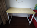 舒客艺家 电脑桌台式小户型小桌子家用学习桌写字办公书桌电竞长条桌子 木纹白架单桌120*60*74 加固电脑桌 实拍图